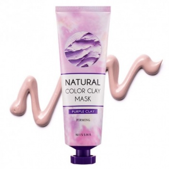 Сиреневая глиняная подтягивающая маска Missha Natural Color Clay Mask Purple Clay Firming