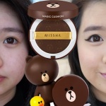 Увлажняющее тональное средство M Magic Cushion SPF50+/PA+++ Line Friends Edition от Missha (15 гр+15 гр)